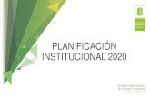 PLANIFICACIÓN INSTITUCIONAL 2020 · 2019-08-13 · curricular FORMACIÓN INTEGRAL E INNOVACIÓN PEDAGÓGICA Revisión de pertinencia y vigencia de programas Formación integral,