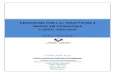 PROGRAMA PARA EL PRACTICUM II GRADO EN PEDAGOGIA … · El Practicum II se desarrolla durante el primer cuatrimestre del 4º curso, del 14 de septiembre al 22 de Diciembre, con un