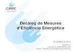Decàleg de Mesures d’Eficiència Energètica€¦ · b. Incloent a l’explotació de l’edifici el concepte de gestió energètica . 4. Impulsar les empreses de serveis energètics