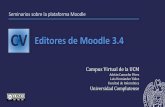 Introducción de texto · ez Yáñez. Editores de Moodle 3.4 Página 2. Por ejemplo, nuevo mensaje en un foro… Editor. Muestra/oculta la segunda barra. Introducción de texto como