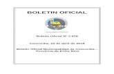 BOLETIN OFICIAL · 2019-05-22 · BOLETIN OFICIAL DEPARTAMENTO EJECUTIVO ... 15 de Marzo de 2018 Expte. N° 23.354-DE ORDENANZA SOBRE MODIFICACION ... Tercera del Contrato de Adjudicación