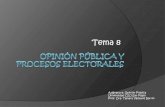 Opinión pública y procesos electorales · Teoría de la aguja hipodérmica . Una opinión o actitud puede ser inculcada a la audiencia a través de un mensaje, del mismo modo que
