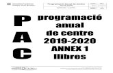 Programació Anual de Centre Institut Joan Brudieu 2019 ...€¦ · Llibres Generalitat de Catalunya Departament d'Ensenyament Institut Joan Brudieu 2019-20 BTX 2n Matèria modalitat