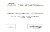 Informe Año Hidrológico 2008-2009 - Junta de Andalucía · D.H. del Guadalquivir - Acumulado Medio Mensual (en mm) 59 72 62 75 80 63 43 11 6 0 7 37 71 89 85 66 50 46 55 46 17 3