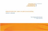 REPORTE DE EJECUCIÓN · REPORTE DE EJECUCIÓN 2017-2018 Documento elaborado por Dra. Guadalupe González ... Panameño del Consejo Mundial de Energía une esfuerzos con la Universidad
