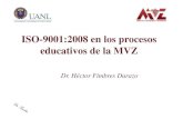 ISO-9001:2008 en los procesos educativos de la MVZ · 2018-03-13 · Antecedentes FMVZ 2001 – 2009 DAC reuniones con las administraciones de la FMVZ. 2010 – Se formaliza el inicio