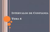 INTERVALOS DE CONFIANZAocw.upm.es/pluginfile.php/1744/mod_label/intro/[TEMA 6...PARA INTERVALOS DE CONFIANZA a) Si 𝜎𝜎es conocido, 𝑍𝑍sigue una distribución 𝑁𝑁(0,1)