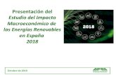 APPA - Asociación de Empresas de Energías …...Fuente: APPA Renovables Estudio del Impacto Macroeconómico de las Energías Renovables en España 2018 Comparativa entre el ahorro