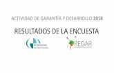 RESULTADOS DE LA ENCUESTA · 2019-05-20 · 2. ENCUESTA REGAR 2.1 DEMANDA DE GARANTIAS Predomina en 2017 el incremento de la demanda de garantías (54%) seguida de una posición de
