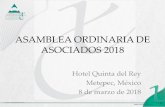 ASAMBLEA ORDINARIA DE ASOCIADOS 2018 · 2019-01-17 · asamblea ordinaria de asociados 2018 hotel quinta del rey metepec, méxico ... 692 -1.26% hyundai 36,287 46,534 10,247 28.24%