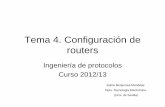 Tema 4. Configuración de routers · Paso 3b. Configurar rutas dinámicas a) Alternativamente, puedo configurar el router de forma que use algún algoritmo de routing dinámico (que