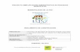 PROYECTO SIMPLIFICACIÓN ADMINISTRATIVA DE PROCESOS … · 2020-03-14 · Proyecto Simplificación Administrativa de Procesos Municipales Municipalidad de La Paz Reglamento de construcción