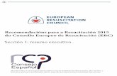 Recomendacións para a Resucitación 2015 do Consello Europeo de … · 2017-03-06 · Consello Español de Resucitación Cardiopulmonar 3 ** Grupo de Redacción das Recomendacións