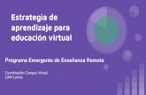Estrategia de aprendizaje para educación virtual · 2020-04-28 · educación virtual Programa Emergente de Enseñanza Remota Coordinación Campus Virtual UAM Lerma. Estrategias