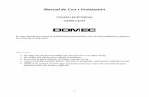 Manual de Uso e Instalacióndomec.com.ar/img/descargas/135.pdf · presentacion y dimensiones del artefacto 1- tapa cocina 2- elemento calefactor 3- plancha vitroceramica 4- panel