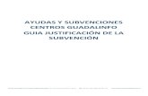 AYUDAS Y SUBVENCIONES CENTROS GUADALINFO GUIA ...€¦ · 3. Justificación de la Subvención La Justificación de la Subvención se realizará mediante firma electrónica y para