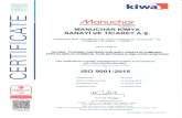 manuchar.com.tr · 2019-11-08 · ISO 9001 :2015 Certificate No Initial Certification Date Certification Date Expiration Date . M 11343 . 31 October 2019 . 31 October 2019 . 30 October