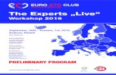 The Experts „Live“ - Euro CTO...2016/09/02  · 08:00 Retrograde CTO PCI in left dominant artery Nicolas Boudou, Toulouse, France 08:08 CTO post CABG Dimitri Karmpaliotis, New