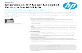 Hoja técnica Impresora HP Color LaserJet Enterprise M651dn · a color de alto volumen en la oficina o en la calle. Invierta en rendimiento de impresión confiable • Realice tareas