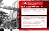BOLETÍN MENSUAL - Personas · Santander Chile. En el último mes, los analistas que cubren la acción de Banco Santander Chile han mejorado sus recomendaciones de Mantener a una