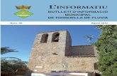BUTLLETÍ D’INFORMACIÓ MUNICIPAL DE TORROELLA DE FLUVIÀ › municipis › TorroelladeFluvia › Torroella-60-web.pdf · – Ensenyament: Des de P3 (3 anys) fins a 4t d’ESO (16