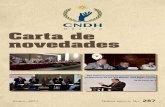 Carta de novedades - CNDH · Carta de Novedades, Nueva Época, No. 287, enero 2017, es una Publicación mensual editada por la Comisión Nacio nal de los Derechos Humanos, Periférico