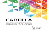CARTILLA - Servel€¦ · 2016 • Cartilla de Instrucciones para Mesa Receptora de Sufragios 6 SER VEL Doblado y desdoblado de las cédulas. La urna se colocará sobre la mesa. Se