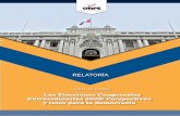 RELATORÍA - ONPE · 2020-01-03 · 6 OFICINA CIONAL TORALES Las ecoes oresaes traordaras 2020 Perspectivas y retos para la democracia » El 28 de julio del 2019 el presidente de