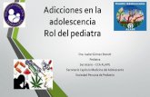 Adicciones en la adolescencia rol del pediatra · 2017-07-09 · ADICCIONES EN LA ADOLESCENCIA • Existe suficiente información epidemiológica para sostener que los púberes y