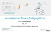 Inmunoterapia en Tumores Esófago-gástricos · (seguimiento de 10,8 meses, n:39) “Resumen” Exigía PD-L1 positivo (tinción membrana 1%, tumor, monocitos) 67% tercera línea