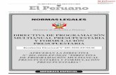DIRECTIVA DE PROGRAMACIÓN MULTIANUAL PRESUPUESTARIA … · 2020-02-06 · El Peruano / Jueves 6 de febrero de 2020 NORMAS LEGALES 3 y Formulación Presupuestaria”, así como sus