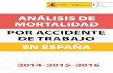 ANÁLISIS DE MORTALIDAD · Análisis de mortalidad por accidente de trabajo en España. 2014-2015-2016 ... El INSST no es responsable ni garantiza la exactitud de la información