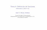 Tema 4: Definición de funciones - Informática (2012 13)jalonso/cursos/i1m-12/temas/tema-4t.pdf · IMTema4: Deﬁnicióndefunciones Deﬁnicionesconcondicionales Deﬁnicionesconcondicionales