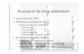 Sessió 24 abril 2001 • Diferents conceptes de riscpagines.uab.cat/pere.riera/sites/pagines.uab.cat.pere... · 2009-06-02 · Avaluació de riscs ambientals. Dr Xavier Gabarrell.