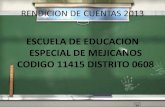 ESCUELA DE EDUCACION ESPECIAL DE MEJICANOS CODIGO …sansalvador.mined.gob.sv/downloads/RENDICION DE CUENTAS 2013… · • secretaria:lcida. claudia de mena • concejal maestra