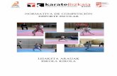 Normativa de competición Deporte escolar - Karate Bizkaiakaratebizkaia.com/wp-content/uploads/2015/10/... · 6.3. El Grado mínimo del Monitor que imparta las clases de karate en