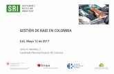 GESTIÓN DE RAEE EN COLOMBIA - Innova...Estudio de factibilidad para una planta de desensamble en Medellín (06/09) Estudio base de electrodomésticos (10/09) Estudio de Viabilidad