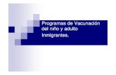 Programas de Vacunación del niño y adulto Inmigrantes. · 2017-01-17 · CALENDARIO DE VACUNACION PARA INMIGRANTES (2004) Número de dosis mínimas recomendadas para considerar