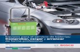 Equipos para el servicio de baterías: Comprobar, cargar y ... · 2 Equipos para el servicio de Baterías de Bosch Para los coches de hoy en día • T 12 200 E – Comprobador de