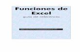 FUNCIONES DE EXCEL - WordPress.com · Funciones de Excel- Jorge Sánchez ’1999 10 FUNCIONES LÓGICAS falso() Devuelve el valor lógico falso. Excel interpreta la palabra Falso escrita
