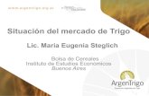 Situación del mercado de Trigo - ArgenTrigo · harina de trigo y sus subproductos. 2012 Se establecieron grandes cupos al inicio de la campaña para la exportación deTrigo Fuente:!Bolsade!Cereales!