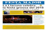 La Llacuna · . Número 1. Gratuit FESTA MAJOR PROGRAMACIÓ DE FESTES La Llacuna celebra AJUNTAMENT DE LA I-LACUNA la festa grossa del 2018