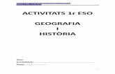 Institut ÈGARA. 1r ESO GEOGRAFIA I HISTÒRIA curs 2015-16 …€¦ · La representació de la Terra 6. La representació de la Terra (II) 7. Les projeccions cartogràfiques 8. L'escorça