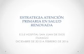 323N PRIMARIA EN SALUD RENOVADA · estrategia atenciÓn primaria en salud renovada e.s.e hospital san juan de dios ituango diciembre de 2015 a febrero de 2016