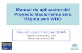 Manual de aplicación del Proyecto Bacteriemia zero Página ... · Proyecto Bacteriemia zero Página web WHO Reunión coordinadores CCAA Madrid 4 de diciembre, 2008 Maite Diaz Navarlaz