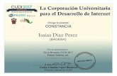 Isaias Diaz Perez - inicio | Cudi · 2017-06-07 · Isaias Diaz Perez (BADEBA) Por su participación N° de certificado: I-156-170511-449