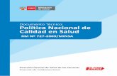 politica nacional de calidad PDF - HMA€¦ · Impreso en el Perú Chataro E.I.R.L. Psje. Juan de Arona 151, 2º Piso, Lima 39 Teléfono: 654 1404 Tiraje: 500 ejemplares Hecho el