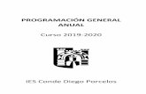 PROGRAMACIÓN GENERAL ANUAL - jcyl.esiesdiegoporcelos.centros.educa.jcyl.es/sitio/upload/pga_19_20.pdf · La Programación General Anual es el documento institucional de planificación