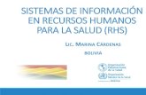 SISTEMAS DE INFORMACIÓN EN RECURSOS HUMANOS PARA LA SALUD … · 2020-01-16 · Panorama actual del sistemade informaciónde recursoshumanospara la salud (SIRHS) La implementación