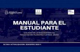 La Sección de Estudios Literarios, única que ha completado ...hispanicas.filos.unam.mx/wp-content/uploads/2019/10/Manual-del... · En el colegio de Letras Hispánicas, las generaciones